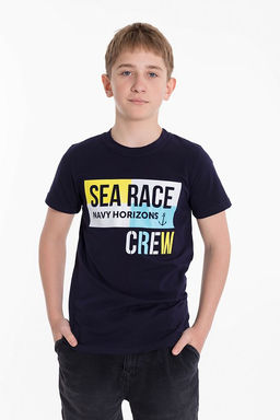 Футболка М224072Па синий