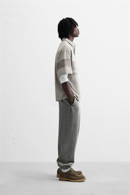 WASHED COLOUR BLOCK POLO SHIRT - Zara фото 4