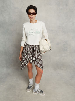 Лонгслив прямого силуэта с эластичным принтом POWER INSIDE - Eazyway фото 4