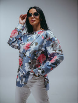 Роуз свитшот женский (голубой)