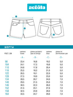 ACOOLA / Шорты джинсовые детские для девочек Gloom набивка фото 2
