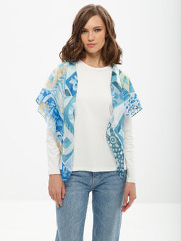 Платок жен. шелк+хл 110х110 DR22-8392-11 - Eleganzza фото 3