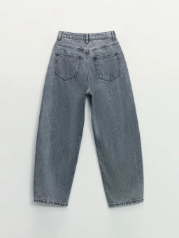 Джинсы barrel с высокой посадкой укороченной длины / Zarina  фото 6