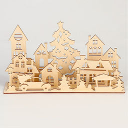 Заготовки для творчества. Украшение для дома Новый год! Город