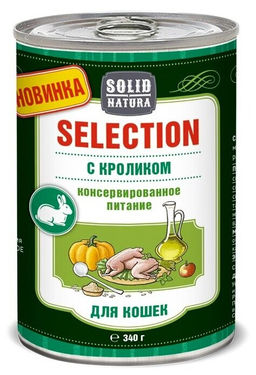 Solid Natura Selection д/кош. Кролик 0,34 кг. ж/б ЦБ-00034859