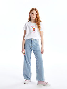 Wideleg K?z ?ocuk Jean Pantolon