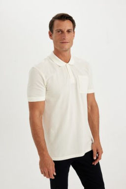 New Regular Fit K?sa Kollu Pike Basic Duz Polo Tisort