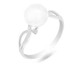Кольцо из серебра жемчуг, К1506
