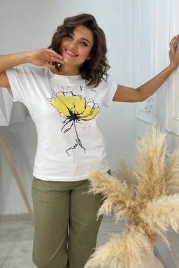 Футболка Rumoda 2062 белый/желтый  фото 2