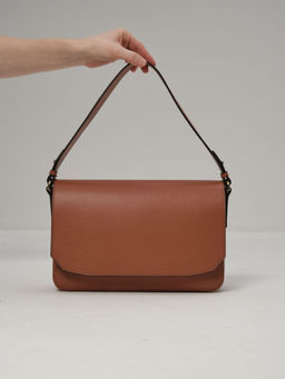 Сумка кожаная Deboro 30512 коричневый камень