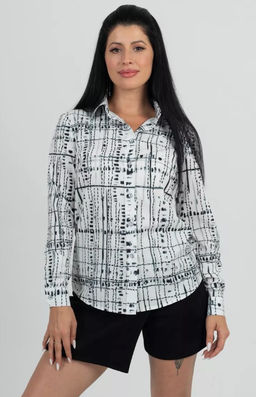 Женская рубашка с длинным рукавом приталенного силуэта - Трика фото 11