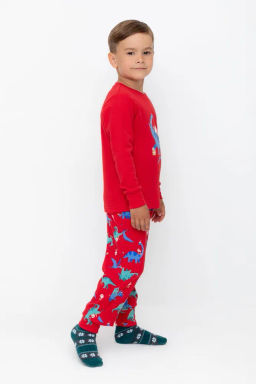 К 1541/насыщенно-красный,динозавры пижама д/дет яс - Crockid фото 8