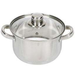 Набор нерж.ст. (кастрюли 1,9л, 2,9л, 3,9л) стекл.крыш. нерж/ручки индукция эконом SD-A17-6 (355350) - Daniks фото 2