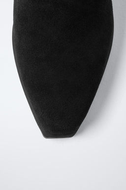 SUEDE COWBOY BOOTS WITH STUDS - Zara фото 15
