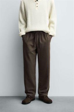 PANTAL?N RELAXED FIT ESTRUCTURA / Marr?n - Zara фото 2