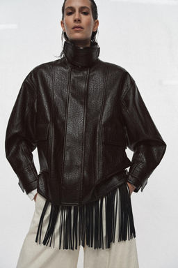 ZW COLLECTION FAUX LEATHER JACKET - Zara фото 9