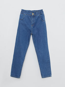 Pamuklu Basic K?z ?ocuk Jean Pantolon