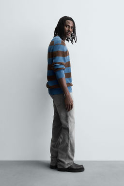 STRIPED PURL KNIT SWEATER - Zara фото 4