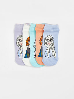 Elsa Desenli K?z ?ocuk Patik ?orap 5li