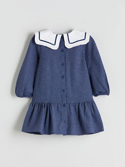 Bebe Yaka Ekose K?z ?ocuk Elbise