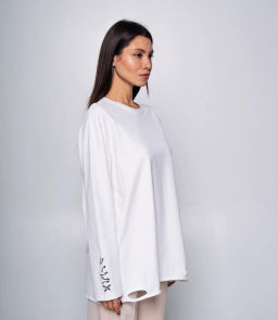 Лонгслив #КТ8151, белый