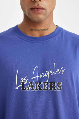 DeFactoFit Футболка оверсайз с круглым вырезом и короткими рукавами NBA Los Angeles Lakers  фото 5