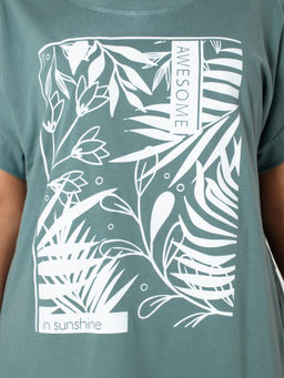 Платье женское кулирка "ГАРМОНИЯ" СЕРО-ЗЕЛЕНЫЙ