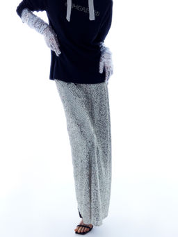 Юбка женская серебристая с пайетками серебро 152798 - Mark formelle фото 5