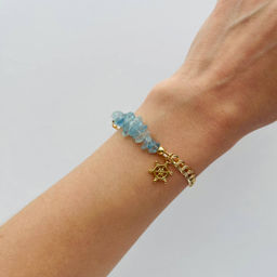 Браслет на цепочке из Аквамарина - Радуга самоцветов фото 2