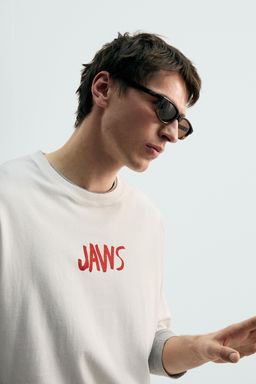 CAMISETA ILUSTRACI?N JAWS UCS LLC AND AMBLIN X DYLAN?S T-SHIRT CLUB X ZARA / blanco  фото 5