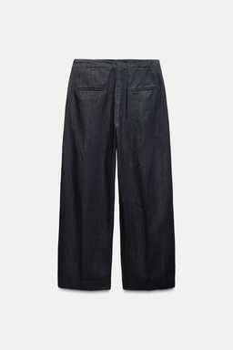 ZW COLLECTION TAPERED MID-RISE JEANS - Zara фото 3