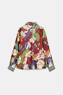 CAMISA SATINADA ESTAMPADO FLORAL / Multicolor - Zara фото 3