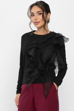 Блуза Риана (трикотаж Лапша и органза) - Lt collection фото 15