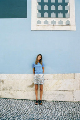 PLAIN KNIT TOP WITH SHORT SLEEVES - Zara фото 6