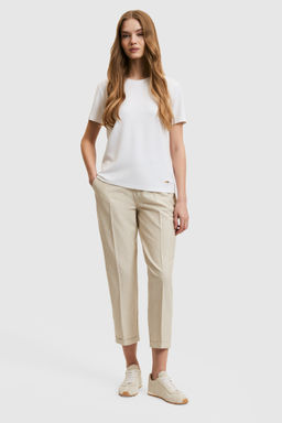 Kad_n Beyaz Bisiklet Yaka Basic Ti__rt - U.s. polo assn фото 4
