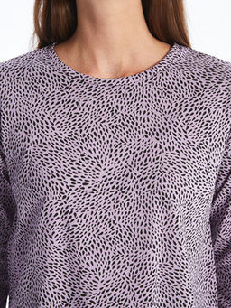 Bisiklet Yaka Desenli Kad?n Bluz