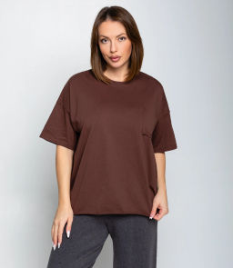 Футболка #КТ1612 (1), шоколадный