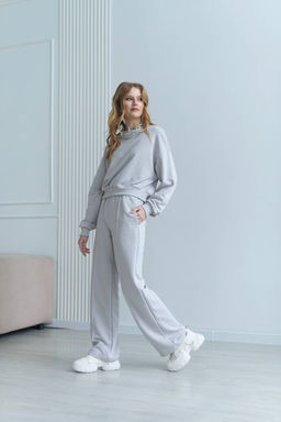 Брюки Сантино (светло-серый) Турция - Nadi bordo фото 3