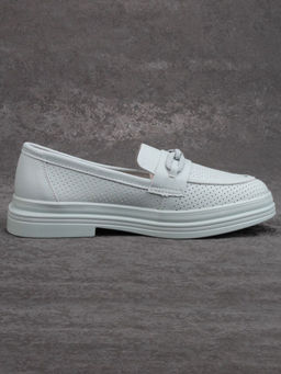 03-HY16-2D LT. BLUE Лоферы женские (натуральная кожа)