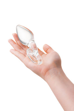 Анальная втулка Sexus Glass, стекло, прозрачная, 14,5 см, 4 см