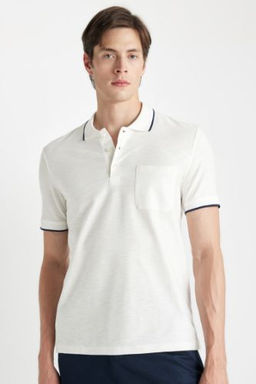 Regular Fit K?sa Kollu Basic Duz Polo Tisort