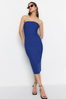 TRENDYOLMILLA Siyah Vucuda Oturan Astarl? Parlak Tasl? Dokuma S?k Abiye Elbise TPRSS23EL00476 фото 10