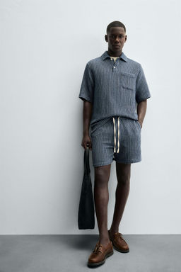 JACQUARD TEXTURED BERMUDA SHORTS - Zara фото 6