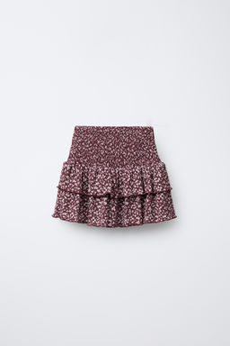 COTTON GAUZE FLORAL BERMUDA SKORT - Zara фото 2