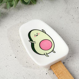 Силиконовая лопатка Авокадо на формовой подложке, 17.4 х 41 см - Дорого внимание фото 4