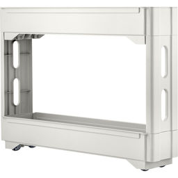 Этажерка Keeplex Regular на колесиках двухсекционная узкая 53,7х13,3х45 см белое облако KL383712048