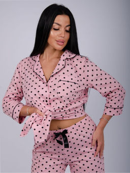 Пижама " Классика" горох, трикотаж