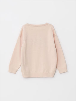 Bisiklet Yaka Uzun Kollu Bask?l? Pamuklu Erkek Bebek Triko Kazak - Waikiki фото 2