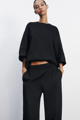 INTERLOCK COCOON TROUSERS - Zara фото 3