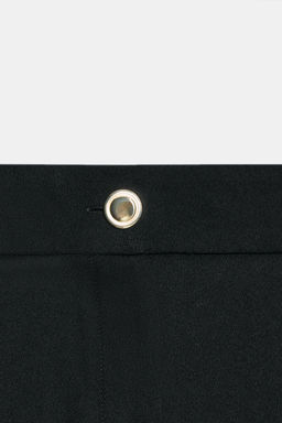 PANTAL?N PALAZZO BOT?N DORADO / Negro - Zara фото 8